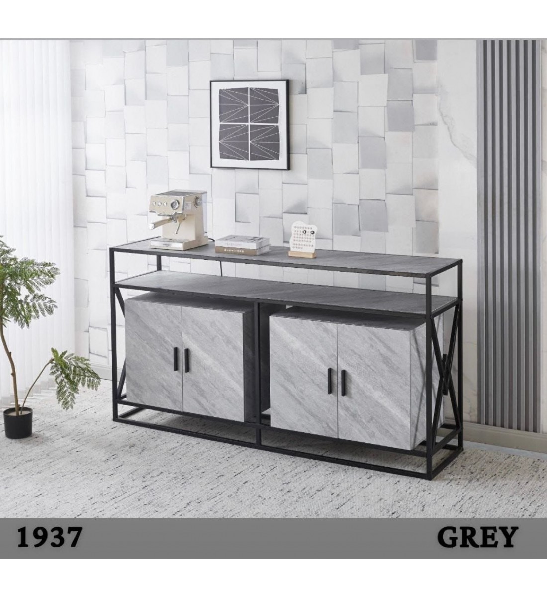  دولاب بوفيه أنيق وعصري عدة ألوان المقاس: 180×45×95 سم